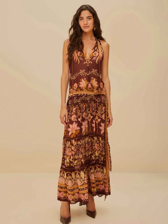 FARM Rio Dresses & Skirts - FARM Rio Bella Burgundy Maxi Dress